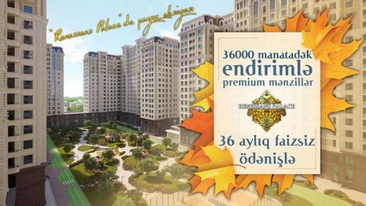 Mənzillər 36000 AZN endirim və 36 aylıq faizsiz ödənişlə - AKSİYA 