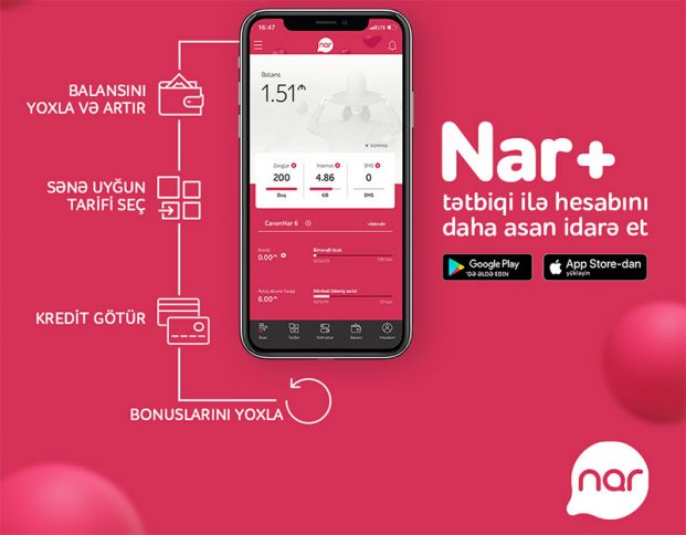 “Nar+” tətbiqindən istifadə edənlərin sayı 300 mini ötüb!