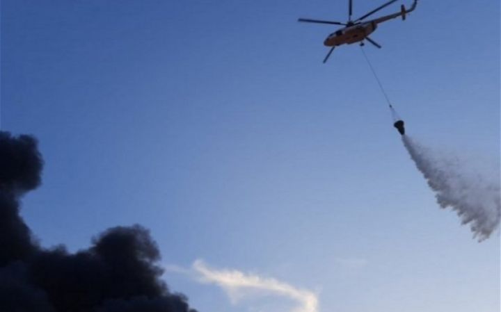 Xızıdakı yanğının söndürülməsinə iki helikopter cəlb olunub
