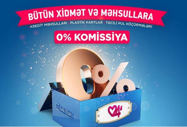3 gün bütün bank xidmət və məhsulları komissiyasız olacaq